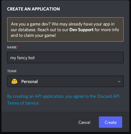 New application menu